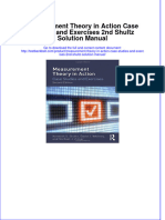 Measurement Theory in Action Case Studies and Exercises 2nd Shultz Solution Manual Download PDF Full Chapter