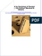 Test Bank For Sociology of Deviant Behavior, 15th Edition, Marshall B. Clinard, Download PDF Full Chapter