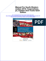 Solution Manual For South-Western Federal Taxation 2019: Corporations, Partnerships, Estates and Trusts 42nd Edition Download PDF Full Chapter