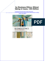 Test Bank For Business Ethics: Ethical Decision Making & Cases, 12th Edition Download PDF Full Chapter