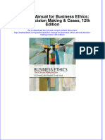 Solution Manual For Business Ethics: Ethical Decision Making & Cases, 12th Edition Download PDF Full Chapter