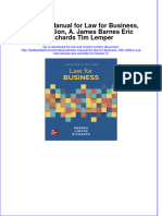 Solution Manual For Law For Business, 14th Edition, A. James Barnes Eric Richards Tim Lemper Download PDF Full Chapter