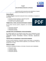 Tema1 - Estructura Del Sistema Educativo en Panamá