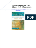 Financial Statement Analysis, 11th Edition Test Bank - K. R. Subramanyam Download PDF Full Chapter