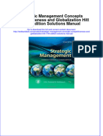 Strategic Management Concepts Competitiveness and Globalization Hitt 11th Edition Solutions Manual Download PDF Full Chapter