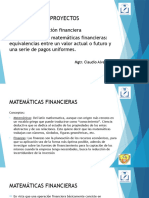 III. Evaluación de Proyectos - Matematicas Financieras