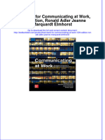 Test Bank For Communicating at Work, 12th Edition, Ronald Adler Jeanne Marquardt Elmhorst Download PDF Full Chapter