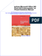 New Perspectives Microsoft Office 365 and PowerPoint 2016 Intermediate 1st Edition Pinard Solutions Manual Instant Download All Chapter