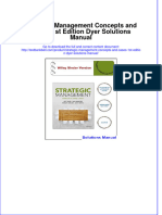 Strategic Management Concepts and Cases 1st Edition Dyer Solutions Manual Download PDF Full Chapter