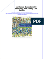 Test Bank For Human Exceptionality: School, Community, and Family 12th Edition Download PDF Full Chapter