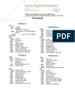 Holy Week Schedule SARS