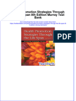 Health Promotion Strategies Through The Life Span 8th Edition Murray Test Bank Instant Download All Chapter