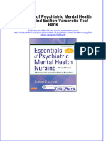 Essentials of Psychiatric Mental Health Nursing 2nd Edition Varcarolis Test Bank Instant Download All Chapter