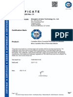 9803a Certificate Tuv Iec61215 Iec61730