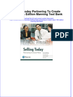 Selling Today Partnering To Create Value 14th Edition Manning Test Bank Instant Download All Chapter