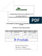 Procedimiento Operacional de Seguridad Trabajo en Altura