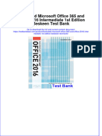 Illustrated Microsoft Office 365 and Office 2016 Intermediate 1st Edition Beskeen Test Bank Instant Download All Chapter