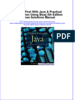 Objects First With Java A Practical Introduction Using Bluej 5th Edition Barnes Solutions Manual Instant Download All Chapter