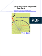 College Algebra 6th Edition Dugopolski Test Bank Instant Download All Chapter