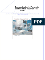 Business Communication in Person in Print Online 9th Edition Newman Test Bank Instant Download All Chapter