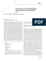 Coping With Abusive Supervision: The Neutralizing Effects of Perceived Organizational Support and Political Skill On Employees ' Burnout