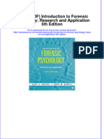 Ebook Download (Ebook PDF) Introduction To Forensic Psychology: Research and Application 5th Edition All Chapter