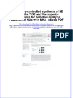 Morphology-Controlled Synthesis of 3D Flower-Like Tio2 and The Superior Performance For Selective Catalytic Reduction of Nox With Nh3 - Ebook PDF