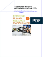 Ebook Download Strategic Human Resource Management 5th Edition (Ebook PDF) All Chapter