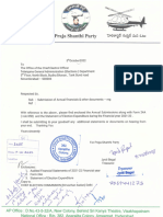 PRAJA SHANTHI PARTY - 2021-22 (Form 24A & Audit Report)