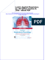 Ebook Download Nunn and Lumb's Applied Respiratory Physiology, 9th Edition Andrew B. Lumb - Ebook PDF All Chapter