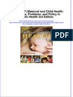 Ebook Download (Ebook PDF) Maternal and Child Health: Programs, Problems, and Policy in Public Health 3rd Edition All Chapter