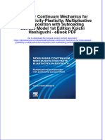 Ebook Download Nonlinear Continuum Mechanics For Finite Elasticity-Plasticity: Multiplicative Decomposition With Subloading Surface Model 1st Edition Koichi Hashiguchi - Ebook PDF All Chapter