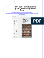 Ebook Download (Ebook PDF) SOC+ Introduction To Sociology 3rd Canadian by Robert Brym All Chapter