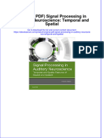 Ebook Download (Original PDF) Signal Processing in Auditory Neuroscience: Temporal and Spatial All Chapter