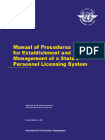 9379 Manual of Procedures For Establishment and Management of A State's Personnel Licensing System