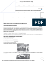 CBSE Class 8 Science Force and Pressure Worksheet