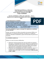 Guía de Actividades y Rúbrica de Evaluación - Unidad 2 - Fase 2 - Madurez de La Organización y Diseño de La Estructura de La PMO