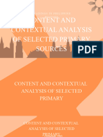 2 Content and Contextual Analysis of Selected Primary Sources