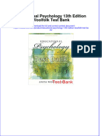 Educational Psychology 13th Edition Woolfolk Test Bank All Chapters