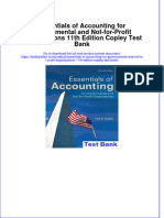 Full Download Essentials of Accounting For Governmental and Not-for-Profit Organizations 11th Edition Copley Test Bank All Chapter 2024 PDF