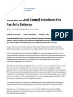 13 General Medical Council Introduces The Portfolio Pathway