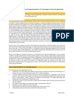 Syllabus of Integrated Master of Technology in Chemical Engineering