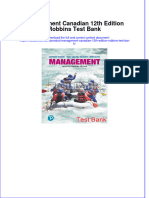 Management Canadian 12th Edition Robbins Test Bank All Chapters