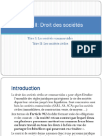 Cours Droit Commercial Est Des Sociétés Partie II - Droit Des Sociétés