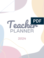 Teacher Planner For 2024 in Colorful Aesthetic Style