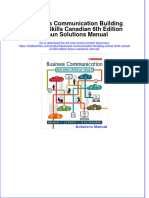 Full Download Business Communication Building Critical Skills Canadian 6th Edition Braun Solutions Manual All Chapter 2024 PDF