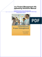 Contemporary Project Management 4th Edition Kloppenborg Solutions Manual All Chapters