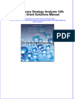 Contemporary Strategy Analysis 10th Edition Grant Solutions Manual All Chapters