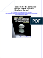 Research Methods For The Behavioral Sciences 2nd Edition Privitera Solutions Manual All Chapters