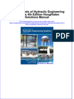 Full Download Fundamentals of Hydraulic Engineering Systems 4th Edition Houghtalen Solutions Manual All Chapter 2024 PDF